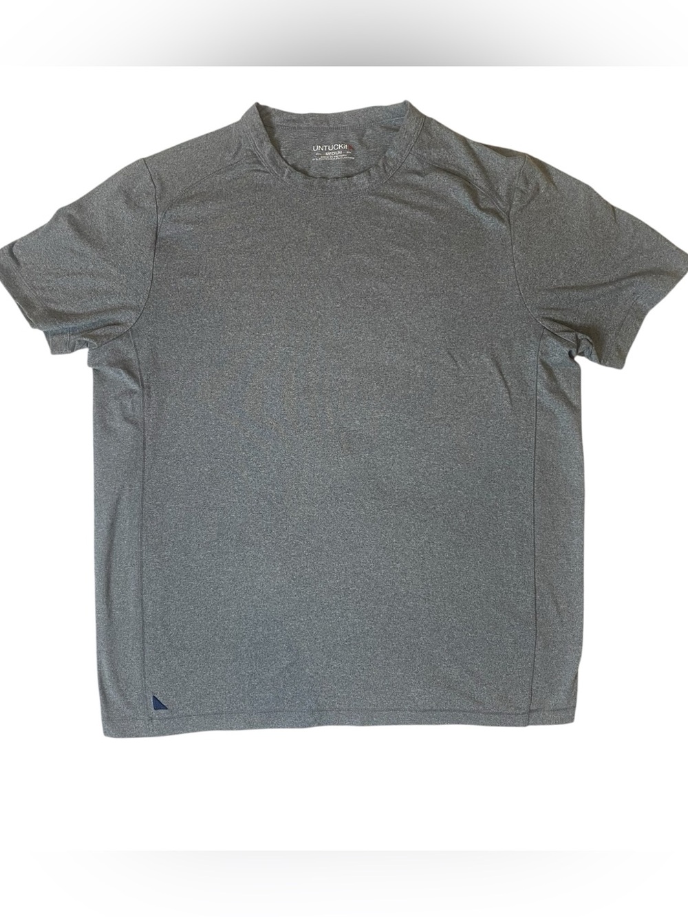 UNTUCKit Clarendon II Performance Shirt Mens Medium Gray Short Sleeve Athletic